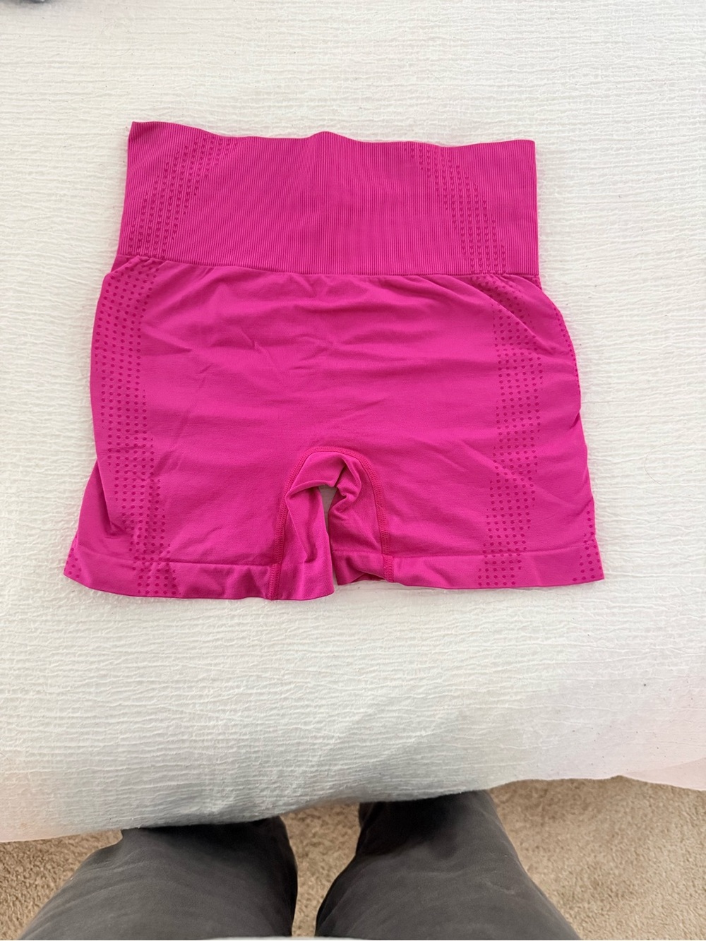 SHEIN Hot Pink High-Waist Bike Shorts